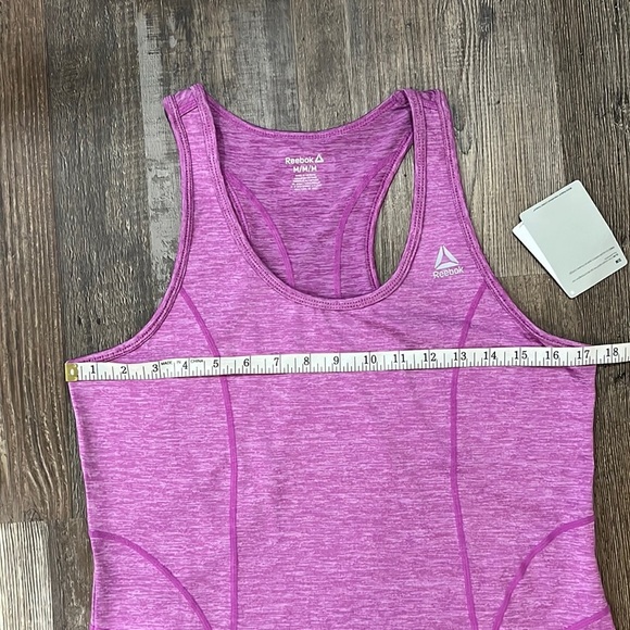 Reebok Training Dynamic Scoop Racerback Slim Athletic Fit Tank Top Orchid Sz M - Picture 11 of 12